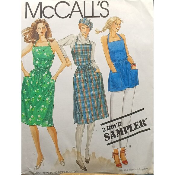 Vintage McCalls 2-Hour Misses Wrap Dress & Top Sewing Pattern No. 0012 - Picture 1 of 2